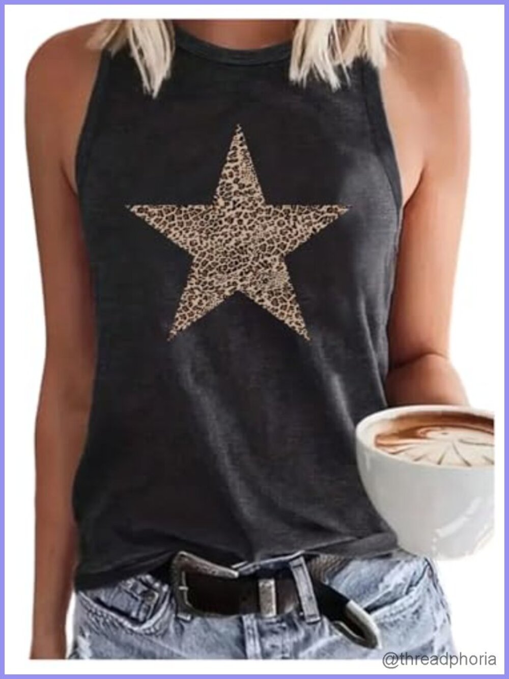Women's Western Graphic Tank Top Loose Fit Lightweight